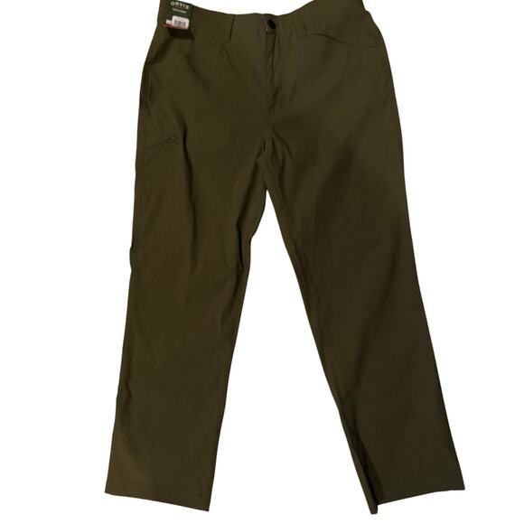 2 pairs of Orvis Men's Tech Pants 34 x 30 Olive Tan 5 -6 Pockets Water repellant - Picture 7 of 10